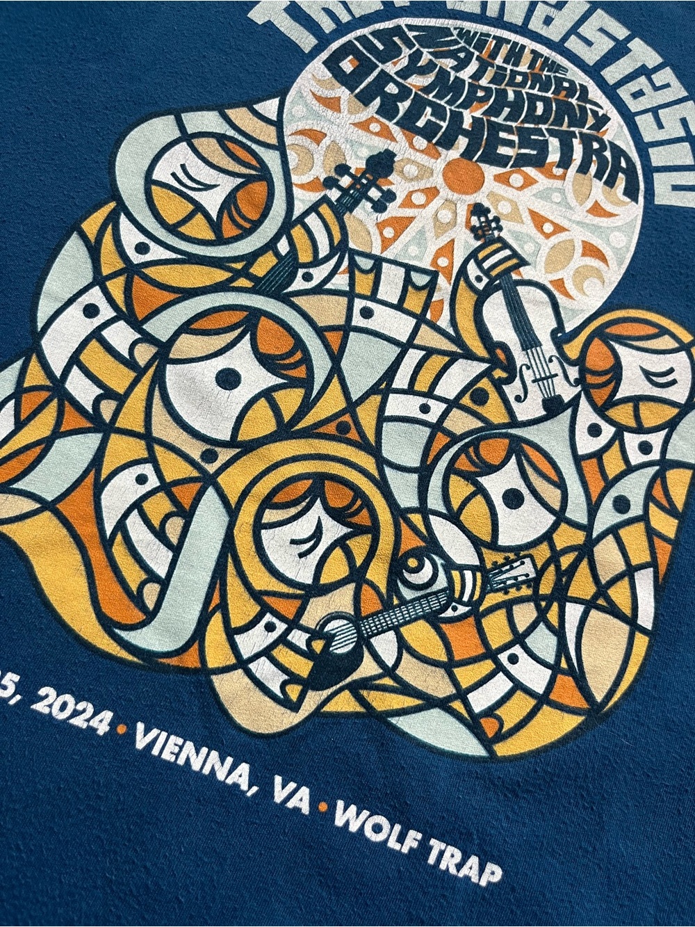 🎸 '23 Trey Anastasio Phish Nat. Symphony Orchestra Wolf Trap Virginia Tee - Picture 10 of 13